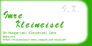 imre kleineisel business card